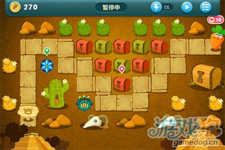 保卫萝卜沙漠主题第5关金萝卜攻略2