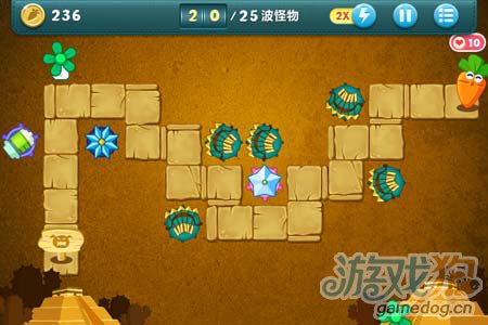 保卫萝卜沙漠主题第5关金萝卜攻略6