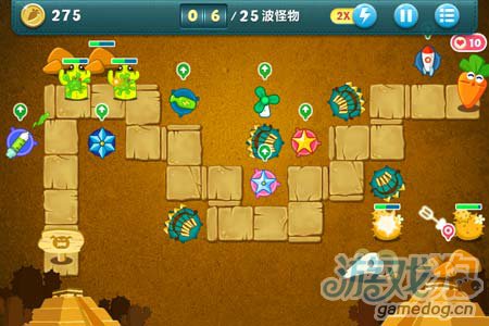 保卫萝卜沙漠主题第5关金萝卜攻略4