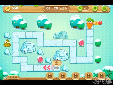 保卫萝卜2 2关水晶金萝卜图文攻略2