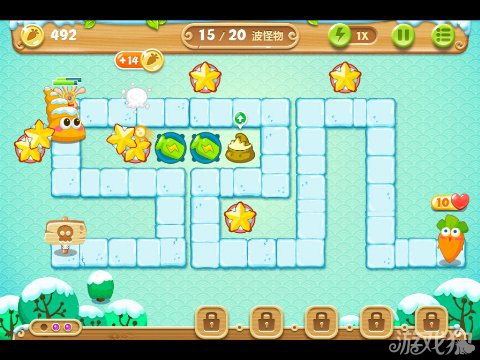 保卫萝卜2 4关水晶金萝卜图文攻略5