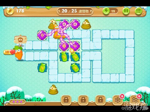 保卫萝卜2 9关水晶金萝卜图文攻略8