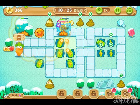 保卫萝卜2 9关水晶金萝卜图文攻略5