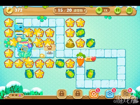 保卫萝卜2 13关水晶金萝卜图文攻略6