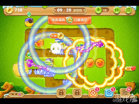 保卫萝卜2 16关水晶金萝卜图文攻略7