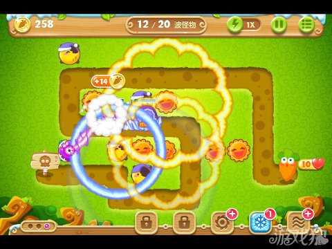 保卫萝卜2 16关水晶金萝卜图文攻略8