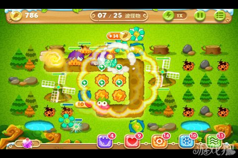 保卫萝卜2 17关水晶金萝卜图文攻略4