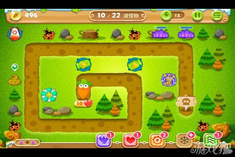 保卫萝卜2 24关水晶金萝卜图文攻略4