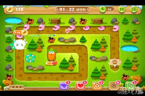 保卫萝卜2 24关水晶金萝卜图文攻略3