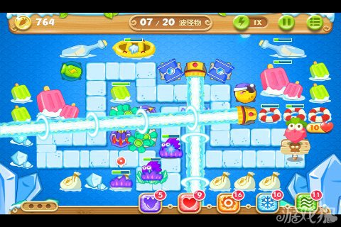 保卫萝卜2 44关水晶金萝卜图文攻略4