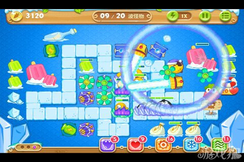 保卫萝卜2 44关水晶金萝卜图文攻略5