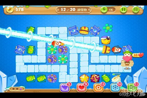 保卫萝卜2 44关水晶金萝卜图文攻略6