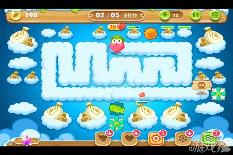 保卫萝卜2 61关水晶金萝卜图文攻略4