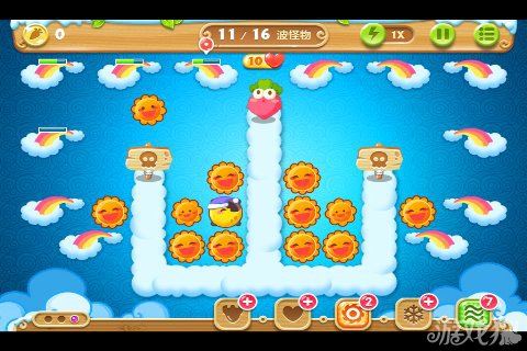 保卫萝卜2 63关水晶金萝卜图文攻略3