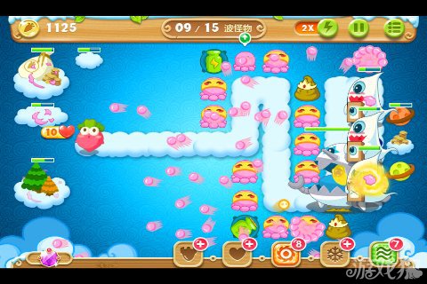 保卫萝卜2 65关水晶金萝卜图文攻略5