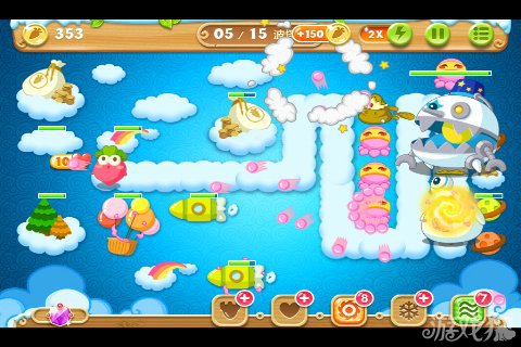 保卫萝卜2 65关水晶金萝卜图文攻略4