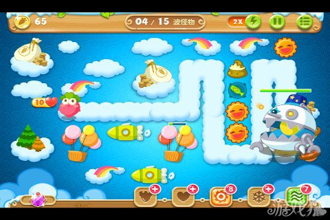 保卫萝卜2 65关水晶金萝卜图文攻略9