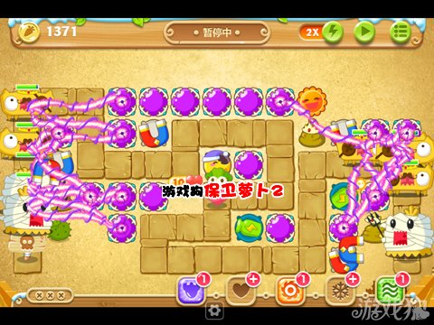 最后一波小编的阵容,瓶子炮的光环+闪电球的高伤害轻松解决这一关的最后一波