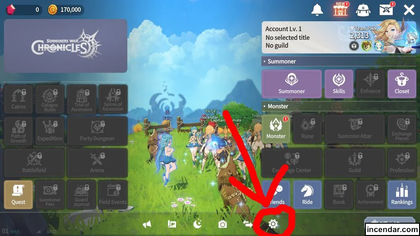 2. 点击屏幕底部中间的设置